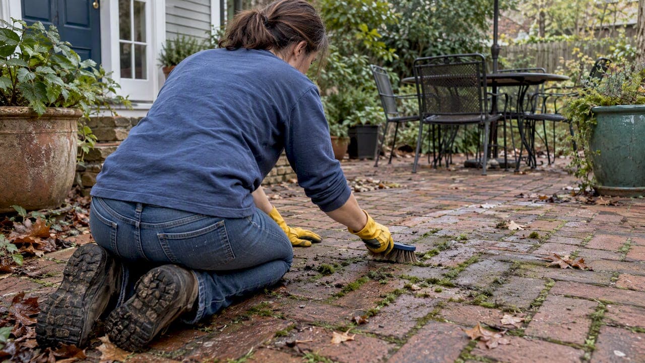 Moss on Brick Patios: Homeowners, Clean Without Losing Joint Sand