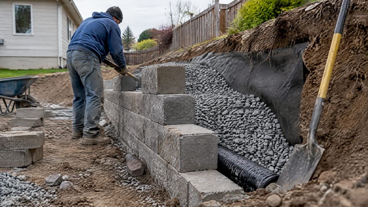 Retaining Wall Backfill for DIYers: Why Walls Start Leaning